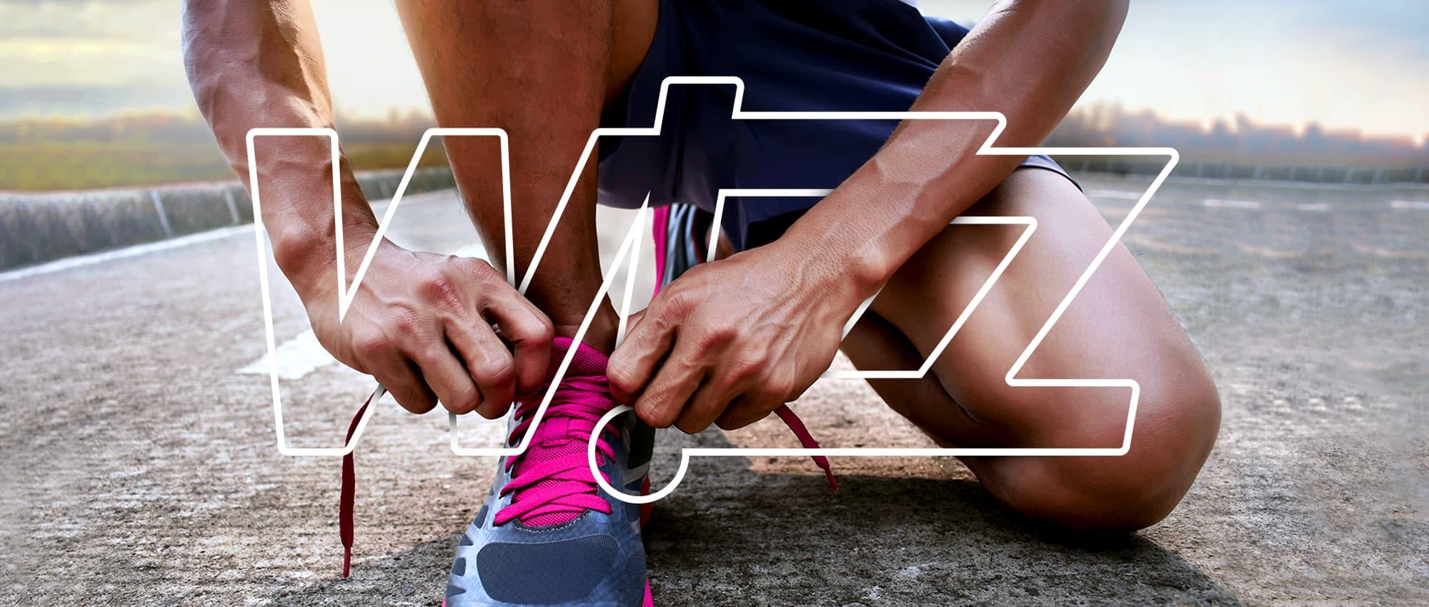 man preparing for running